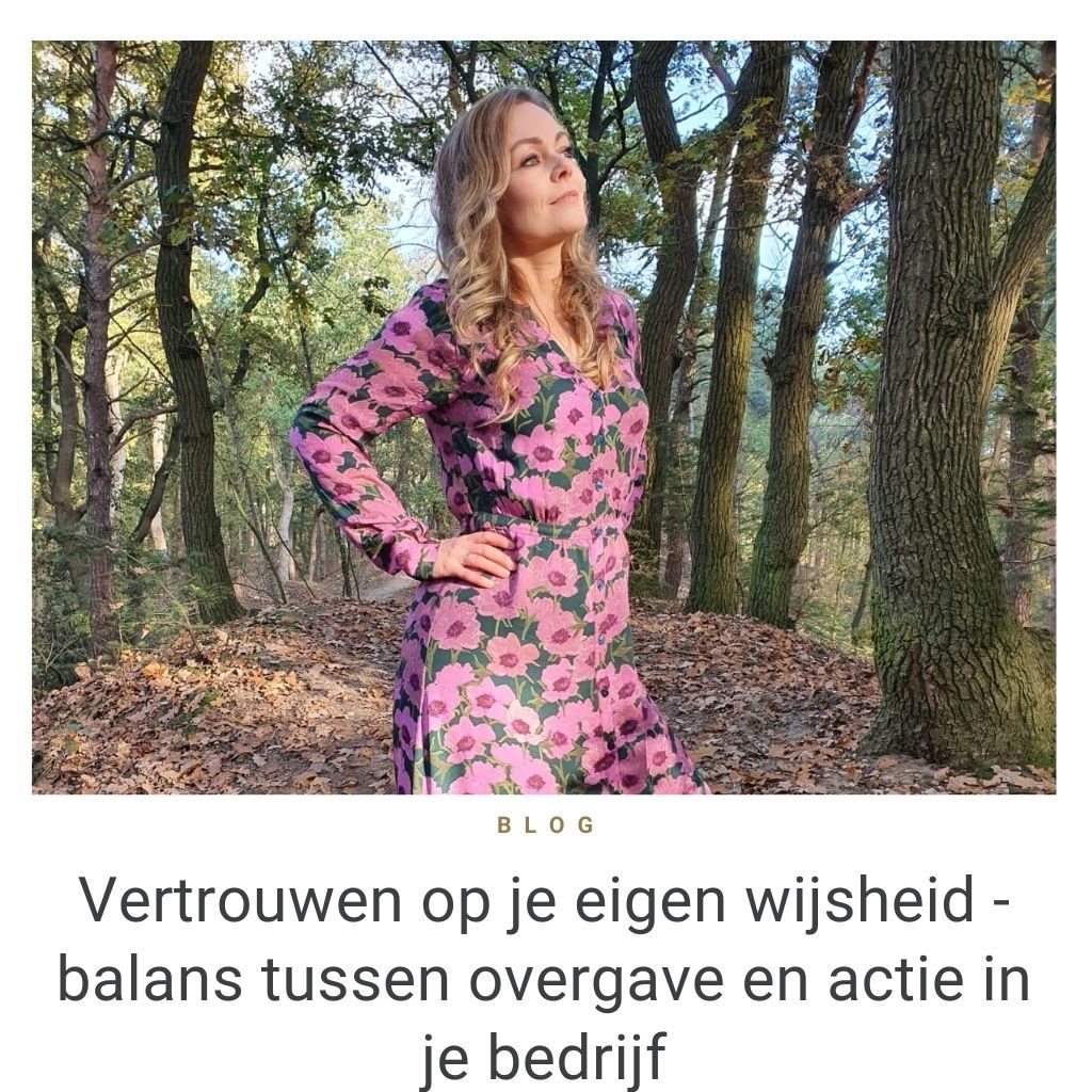 vrouwelijk ondernemerschap vertrouwen en overgave